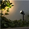 Set di 3 proiettori da giardino con lampadina RGBW sostituibile 3X9W Nero 12V AC/DC e telecomando IR
