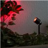 Set di 3 proiettori da giardino con lampadina RGBW sostituibile 3X9W Nero 12V AC/DC e telecomando IR