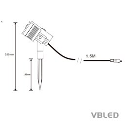 VBLED - LED-Lampe, LED-Treiber, Dimmer online beim Hersteller kaufen|4er-Set 6W LED Gartenstrahler warmweiß 12V mit Netzteil und Verteilerkabel
