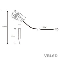 VBLED - LED-Lampe, LED-Treiber, Dimmer online beim Hersteller kaufen|3er-Set 6W LED Gartenstrahler warmweiß 12V mit Netzteil und Verteilerkabel