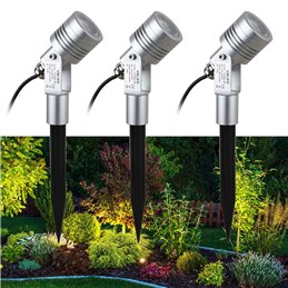 VBLED - LED-Lampe, LED-Treiber, Dimmer online beim Hersteller kaufen|3er-Set 6W LED Gartenstrahler warmweiß 12V mit Netzteil und Verteilerkabel