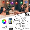 cadena de luces RGBWW de 5 LED con mando a distancia