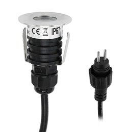 Apparecchio da incasso a pavimento a LED "MUTARE" con lampadina 5W 12VAC 400Lumen 3000K con EZDIM