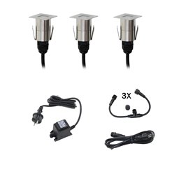 VBLED - LED-Lampe, LED-Treiber, Dimmer online beim Hersteller kaufen|LED Bodeneinbaustrahler mit schwenkbarer Fassung mit 5.5W Leuchtmittel und 3-fach Kabel- Verb