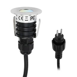 LED recessed floor luminaire "MUTARE" with 5W bulb 12VAC 400Lumen 3000K with EZDIM