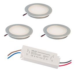 VBLED - LED-Lampe, LED-Treiber, Dimmer online beim Hersteller kaufen|VBLED LED COB Einbaustrahler - eckig - chrom - glänzend - 7W