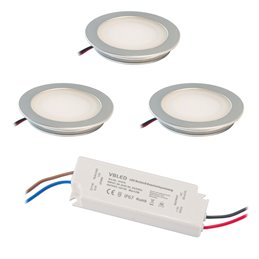 VBLED - LED-Lampe, LED-Treiber, Dimmer online beim Hersteller kaufen|LED Einbaustrahler Set inkl. Leuchtmittel 2W, WW, 12V DC, G4, Schnellverschluss, Alu, schwenkbar