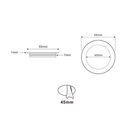 Luminaria LED empotrable slim 3000K - 0,9W - ultraplana 12V CC