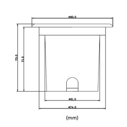 LED "Mutantur" recessed floor spotlight for outdoor use 3000K 3-stage dimmer 1W, 3W, 6W with EZDIM technology