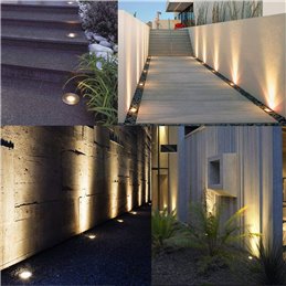 LED "Mutantur" recessed floor spotlight for outdoor use 3000K 3-stage dimmer 1W, 3W, 6W with EZDIM technology