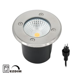 Apparecchio da incasso a pavimento a LED "MUTARE" con lampadina 5W 12VAC 400Lumen 3000K con EZDIM