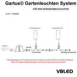 VBLED - LED-Lampe, LED-Treiber, Dimmer online beim Hersteller kaufen|LED Mini Bodeneinbauleuchte "Celino" 12V inkl. 0,8W Leuchtmittel warmweiss (wechselbar)