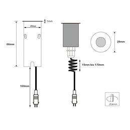 Mini luminaria empotrable de suelo LED "Celino" 3-KIT / 12V incl. bombilla (cambiable)