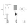 Mini luminaria empotrable de suelo LED "Celino" 3-KIT / 12V incl. bombilla (cambiable)