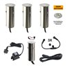 Celino" recessed floor luminaire 3-KIT twilight sensor /12V incl. light source (replaceable), transformer & conn