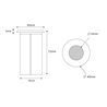 Set van 5 LED vloerinbouwarmaturen in roestvrij staal, rond, 12V, 3000K 3-traps dimmer