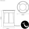 Foco empotrable de suelo LED orientable 230V AC IP67 protegido contra el agua sin bombilla