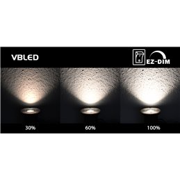 3 KIT LED recessed floor luminaire "MUTARE" with 5W bulb 12VAC 400Lumen 3000K with EZDIM