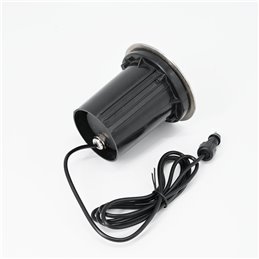 Foco empotrable de suelo LED con casquillo orientable con bombilla de 5,5 W y conector de cable de 3 vías