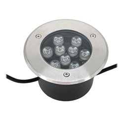 Mini LED da incasso a pavimento KIT 6 pezzi - Rotondo - incl. trasformatore e cavo