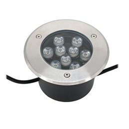 LED recessed floor luminaire "MUTARE" with 5W bulb 12VAC 400Lumen 3000K with EZDIM