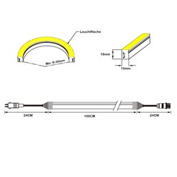 VBLED - LED-Lampe, LED-Treiber, Dimmer online beim Hersteller kaufen|Gartus NEON LED STRIPE IP67 3000K 24V 1M