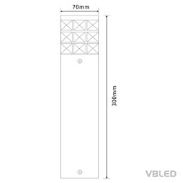 Borne lumineuse 12V 30cm sans ampoule