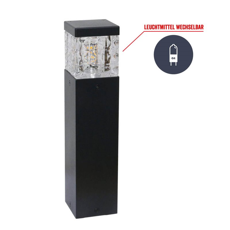 Baliza de luz de sendero 12V 30 cm con bombilla G4 de 6W incluida Baliza de luz de sendero 12V 30 cm con bombilla G4 de 6W incluida
