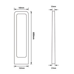 VBLED Bollard Light Path Light "Maiestas" 230V AC 12W 3000K 60cm high