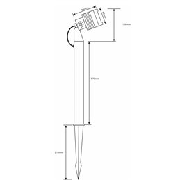 Lampada da terra a LED Faretto da esterno con picchetto di terra 3W-6W-10W EZDIM 3000K 12VAC/DC