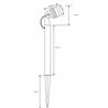 Lampada da terra a LED Faretto da esterno con picchetto di terra 3W-6W-10W EZDIM 3000K 12VAC/DC