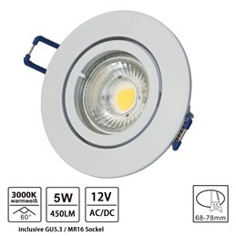 VBLED - LED-Lampe, LED-Treiber, Dimmer online beim Hersteller kaufen|LED Einbaustrahler / Aluminium / silber Optik / eckig / inkl. 3.5W LED