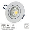 VBLED - LED-Lampe, LED-Treiber, Dimmer online beim Hersteller kaufen|LED Einbaustrahler aus Aluminium / Weiß / rund / 5W LED / GU5.3/ MR16