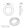 LED aluminium inbouwspot / wit / rond / 5W LED / GU5.3/ MR16