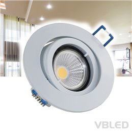 VBLED LED COB Faretto da incasso - rotondo - pressofuso - spazzolato - 7W