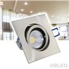 LED inbouwspot / aluminium / zilveren optiek / hoekig / incl. 3,5W LED