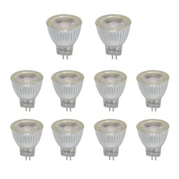 Set of 10 LED bulbs - dimmable - MR11/GU4 - COB - 2.9W