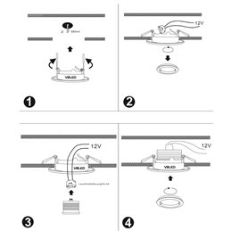 VBLED - LED-Lampe, LED-Treiber, Dimmer online beim Hersteller kaufen|Einbaustrahler Set mit 7W RGB+W Spot Leuchtmittel,12V AC/DC