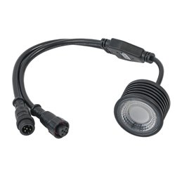 3W LED Mini Inbouwspot - "OCULOS" Minispot - 12V DC - IP44 - 3000K - Zwenkbaar - Zwart