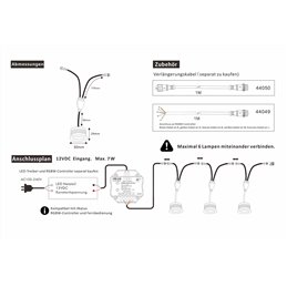 Módulo LED iluminante RGB+WW 12VDC -3000K 7W
