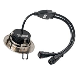 Juego de 6 focos empotrables LED RGBW con controlador y mando a distancia 12VDC