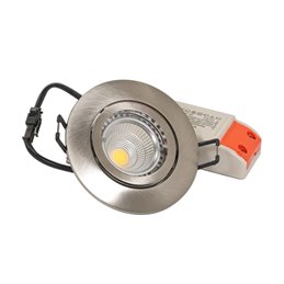 VBLED LED COB inbouwspot - rond - gegoten - geborsteld - 7W