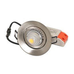 Faretto da incasso LED COB - angolare - bianco - lucido - 7W