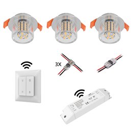 3 KIT LED recessed luminaire with G4 bulb 12V 4W 3000K 300Lumen