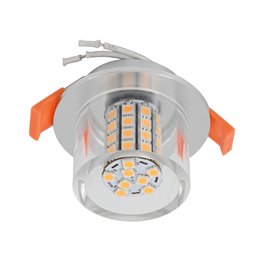 Set of 3 Recessed Luminaires 3X6W Extra Flat Illuminates Front & Side Aluminium 3000K