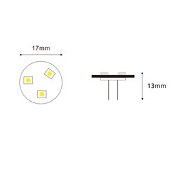 VBLED - LED-Lampe, LED-Treiber, Dimmer online beim Hersteller kaufen|G4 LED Stiftsockellampe Leuchtmittel / 3 LEDs - 12V AC/DC - Warmweiss - 1W