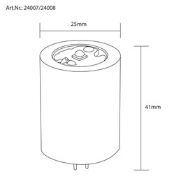 VBLED LED lampje met steeklampje warm wit - G4 - 3W