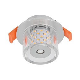 Faretto da incasso a LED 12VDC DIMMBAR 6W 3000K a luce frontale e laterale