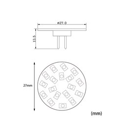 1W pin-base lamp G4 3000K warm white 3-stage dimmer