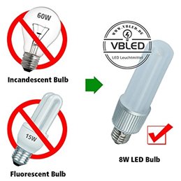 VBLED - LED-Lampe, LED-Treiber, Dimmer online beim Hersteller kaufen|E27 LED Leuchtmittel 8W